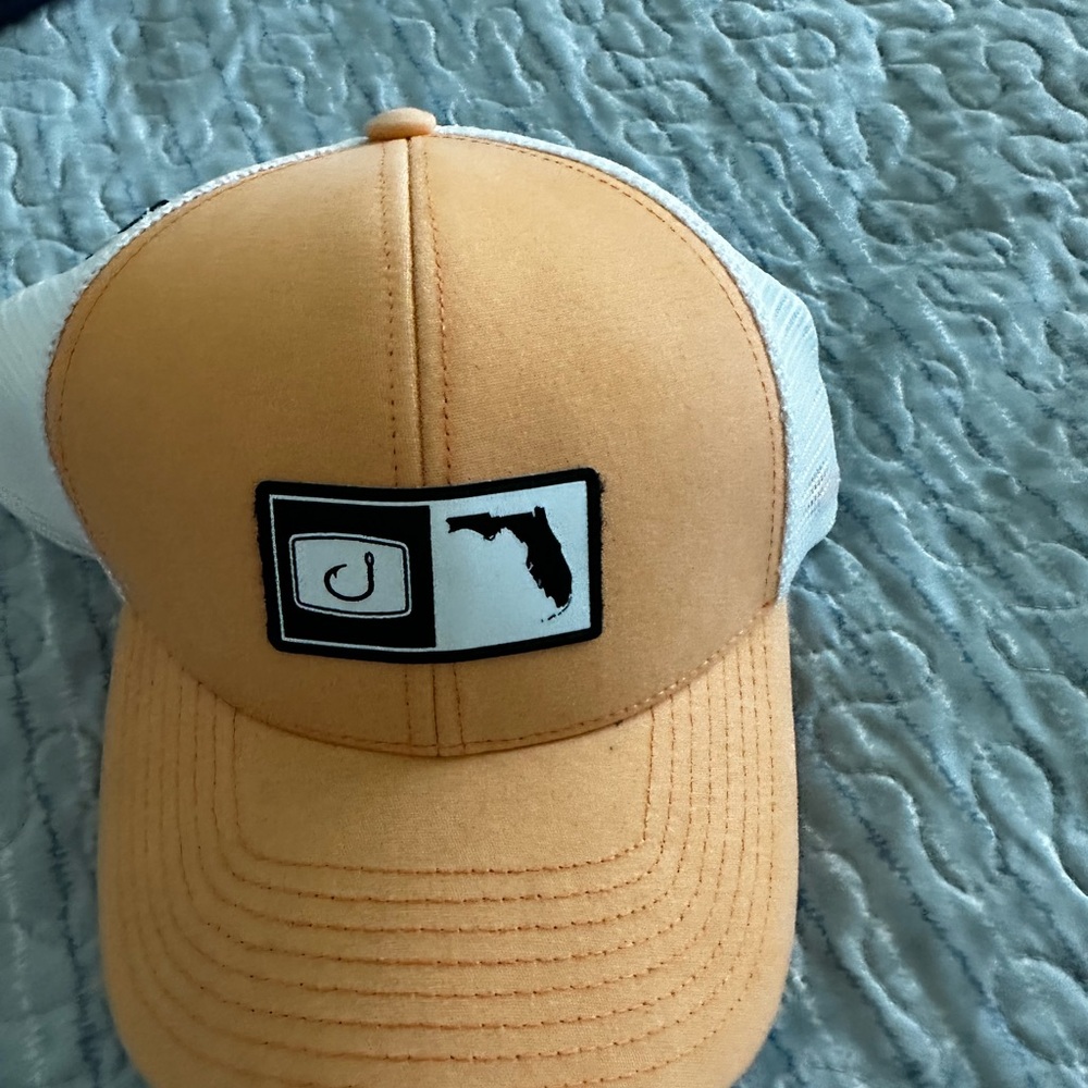 Avid-Orange and White Trucker Hat